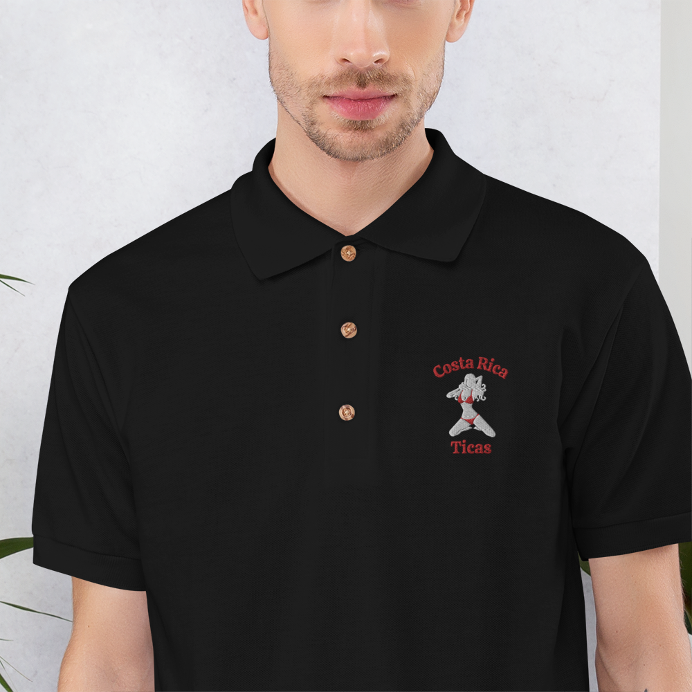 Arena Announcement Alleged CRT Logo Embroidered Polo Shirt - Costa Rica Ticas